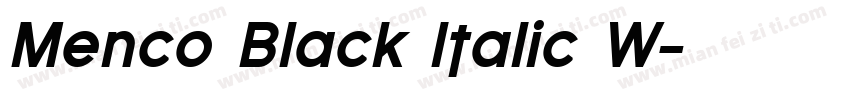 Menco Black Italic W字体转换